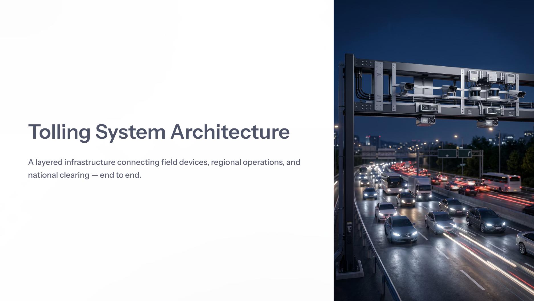 Tolling system architecture cover